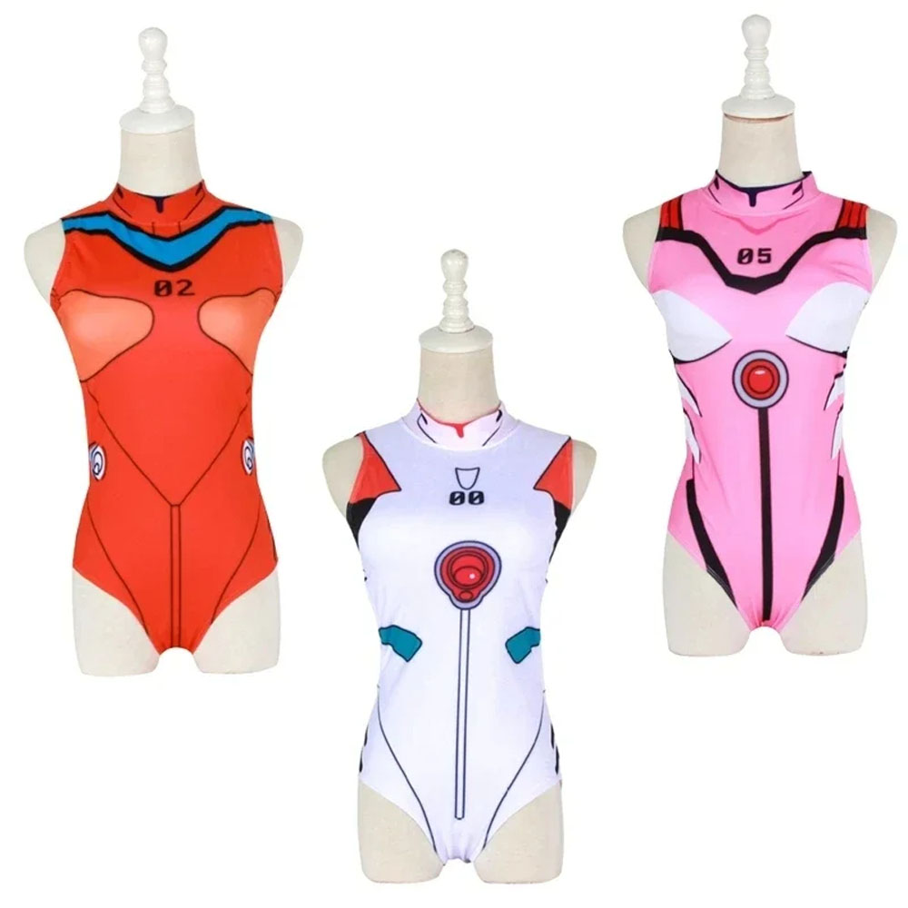 Anime Swimsuit Cosplay Rei Ayanami Asuka Carnival Disguise Jumpsuit Women's Swimsuit Swimsuit Sexy Costumes