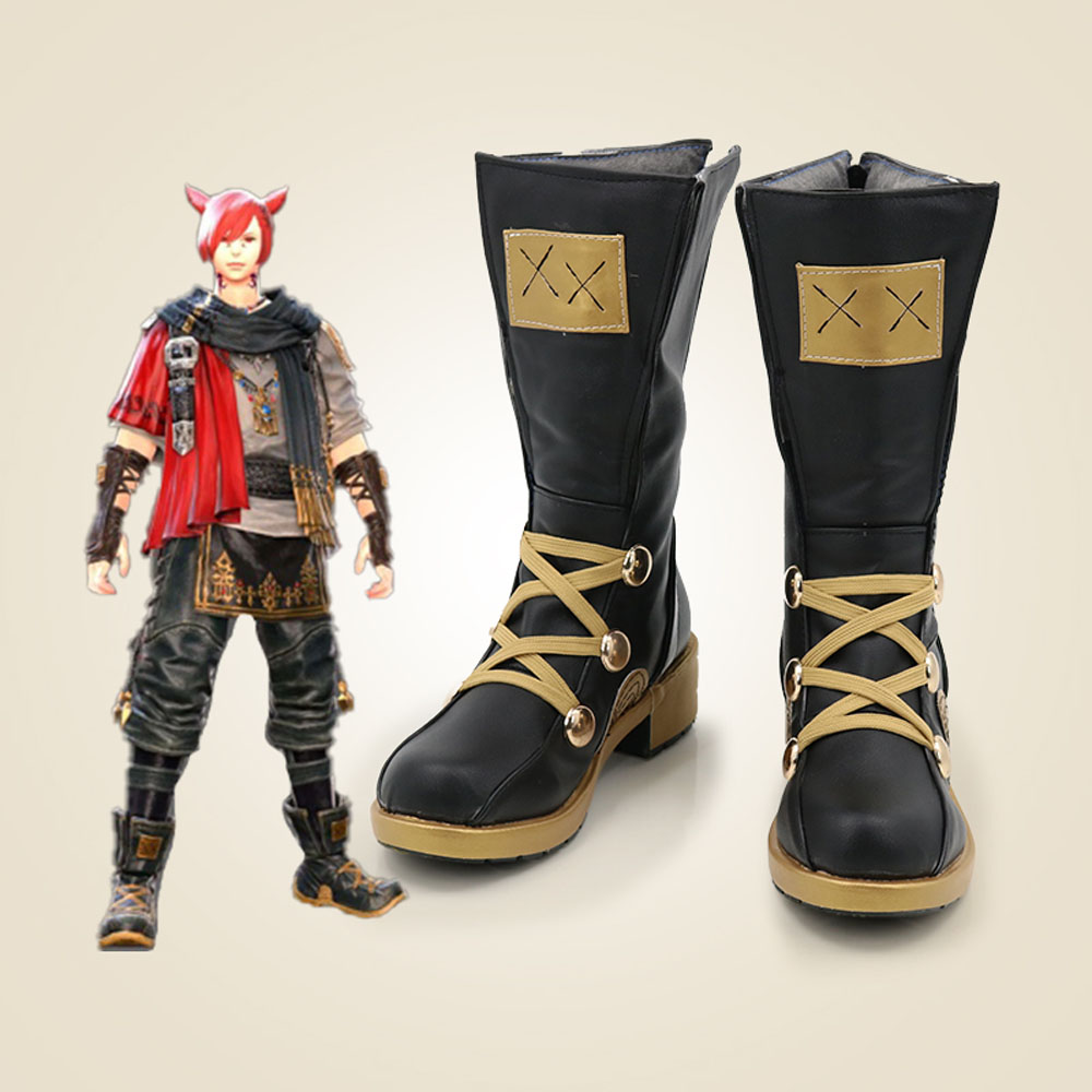 Final Fantasy XIV FF14 Graha Tia Naha Cosplay Shoes Boots 