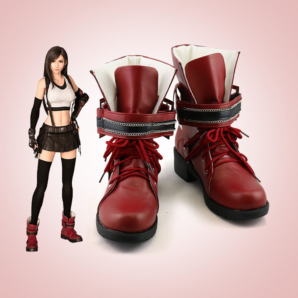 Final Fantasy VII Cosplay Tifa Lockhart Cosplay Shoes Boots 