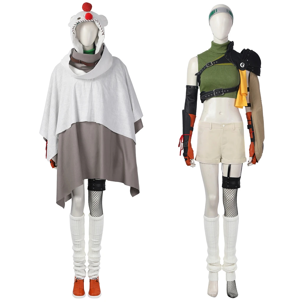 Final Fantasy VII Yuffie Kisaragi Cosplay Costume Game FF7 Remake Warrior Outfit Shoes Full Set Women 