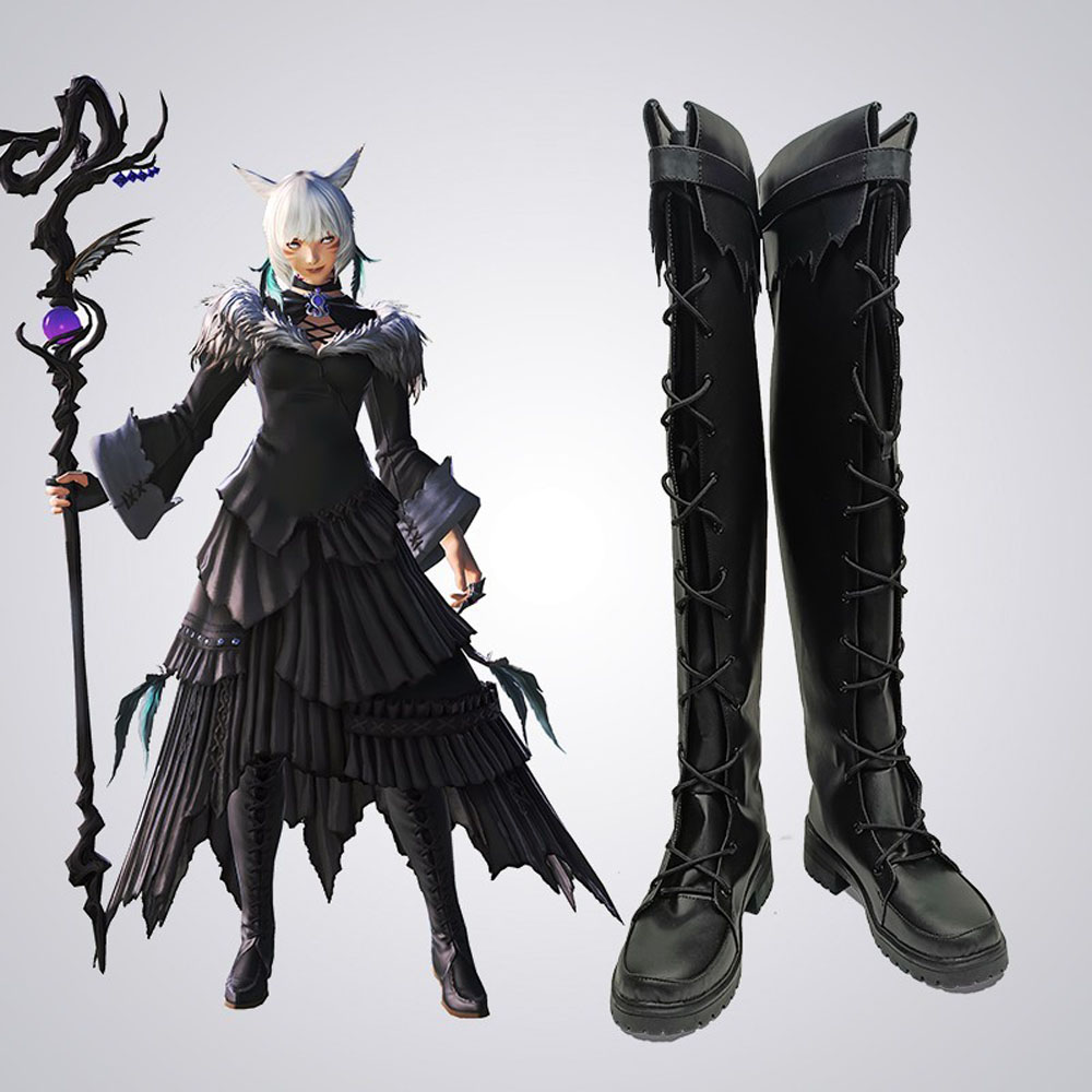 Anime Final Fantasy Ff14 Yshtola Cosplay Shoes for Men Comic Halloween Party Yshtola Cosplay Costume Prop Anime
