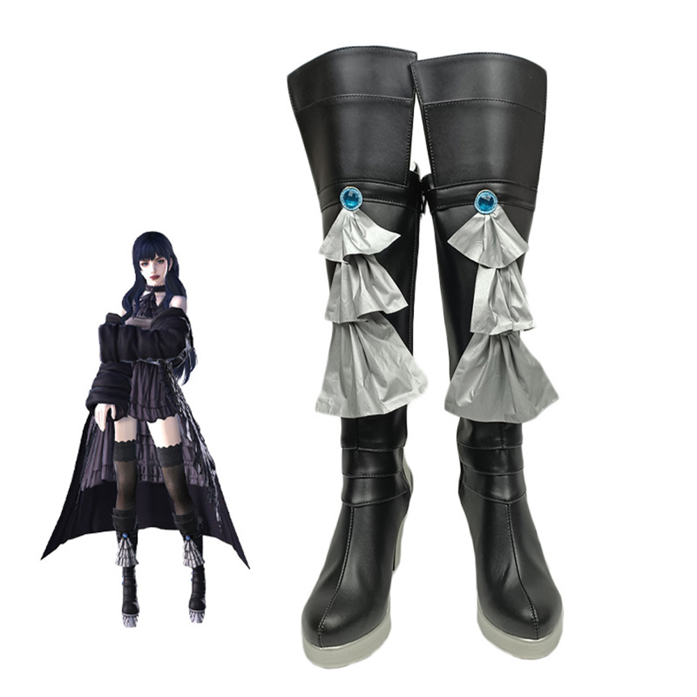 Final Fantasy 14 Gaia Cosplay Shoes  Boots High Heel 