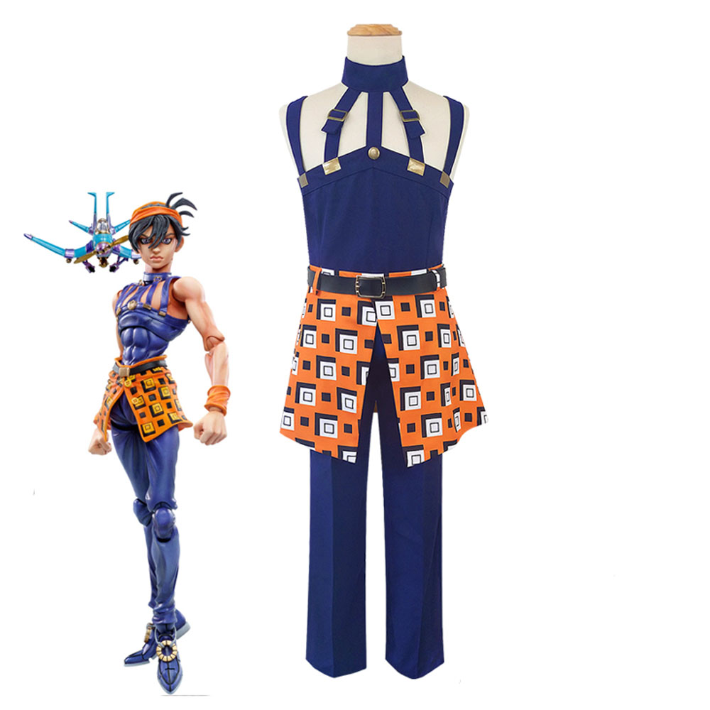 Anime JOJO JoJo's Bizarre Adventure Ghirga Narancia Cosplay Costume