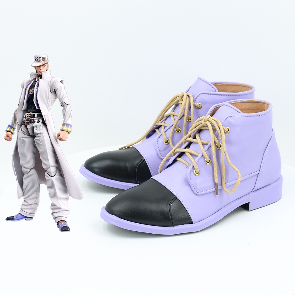Anime JoJo's Bizarre Adventure Kujo Jotaro Cosplay Shoes Boots 