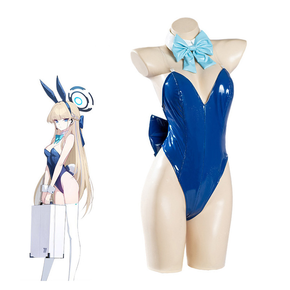 Blue Archive Asuma Toki Cosplay Jumpsuit Cute Bunny Girl Sexy Costume For Women Backless