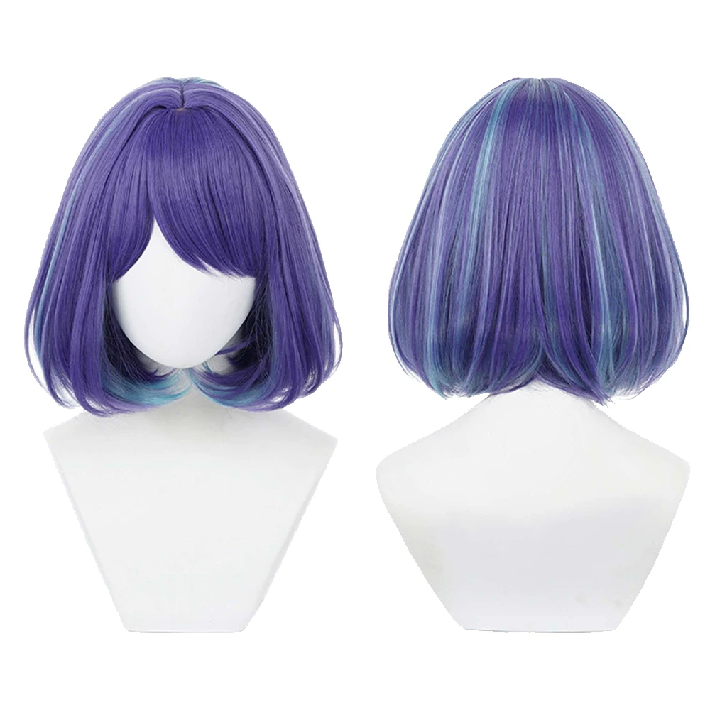 Anime Oshi No KoKurokawa Akane Cosplay Costume Wig Blue Dress 