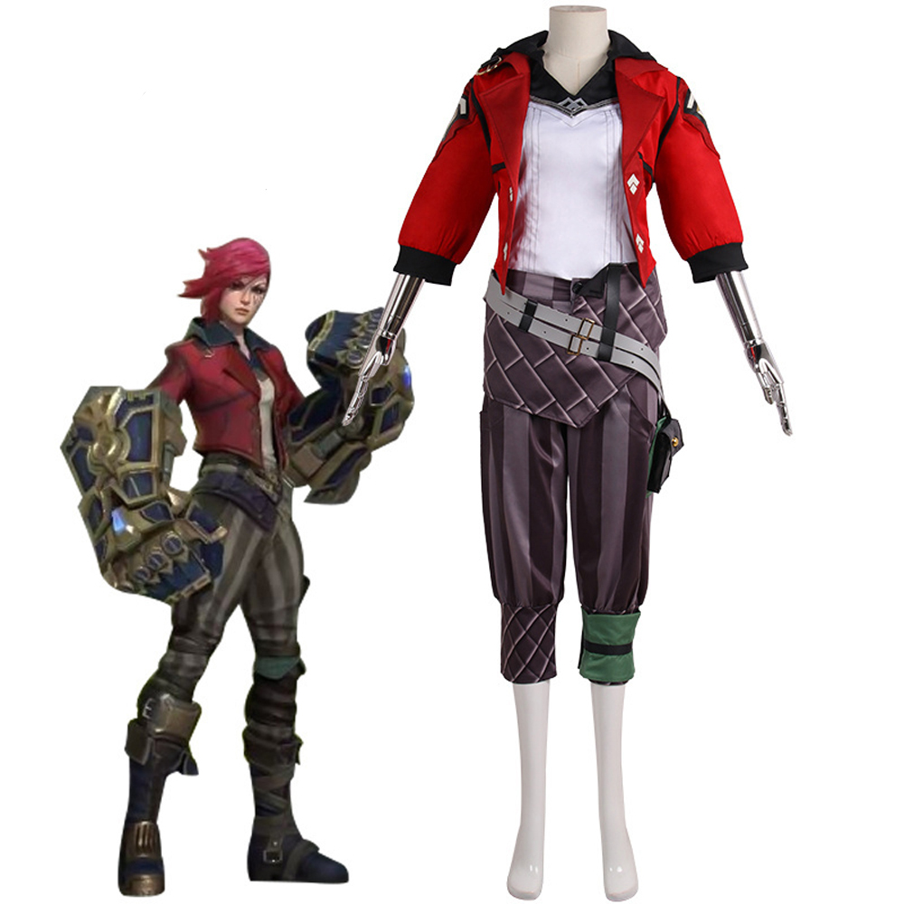 Game League of Legends Arcane LoL VI The Piltover Enforcer Cosplay Costume DAX