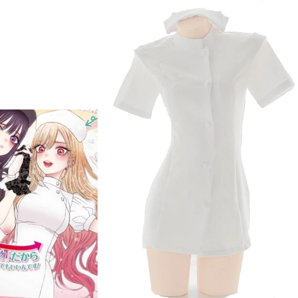 Anime My Dress-Up Darling Marin Kitagawa Nurse Uniform Dress Pajamas Costumes Cosplay