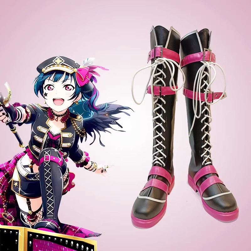 Love Live Sunshine Tsushima Yoshiko Cosplay Shoes  Boots PU Leather