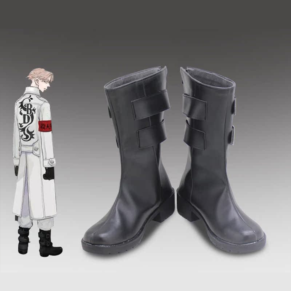 Tokyo Revengers Black Dragon Club Cosplay Shoes Boots