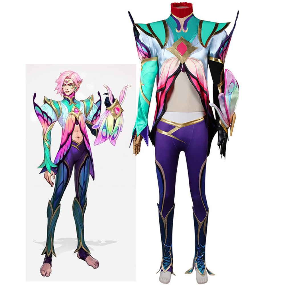 Game New Lol Ezreal Flower Fairy Costume Anime Party Uniform Halloween Game Role-Playing Clothes DAX