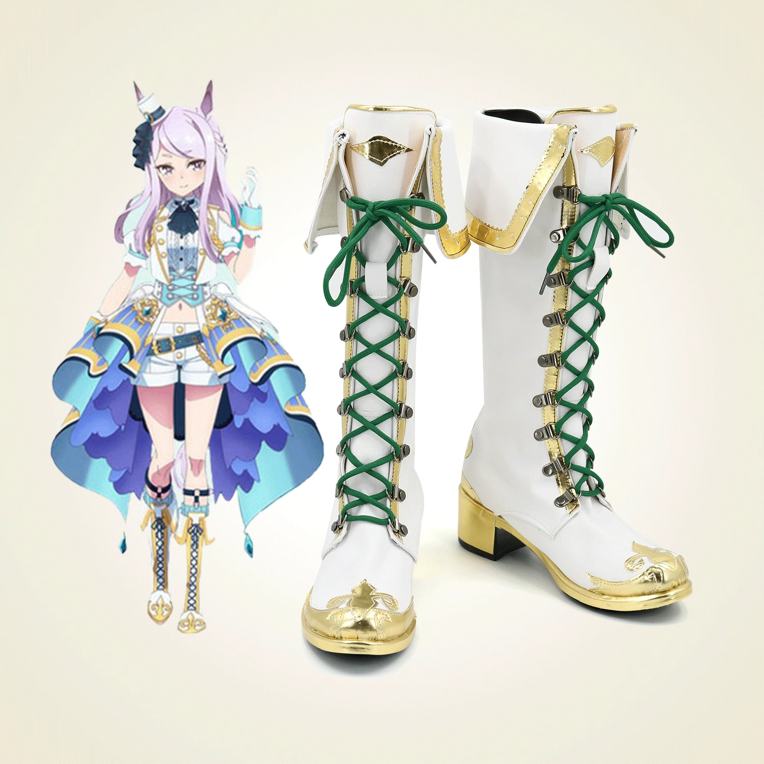 Uma Musume Pretty Derby Mejiro McQueen Cosplay Shoes Custom Made Boots 