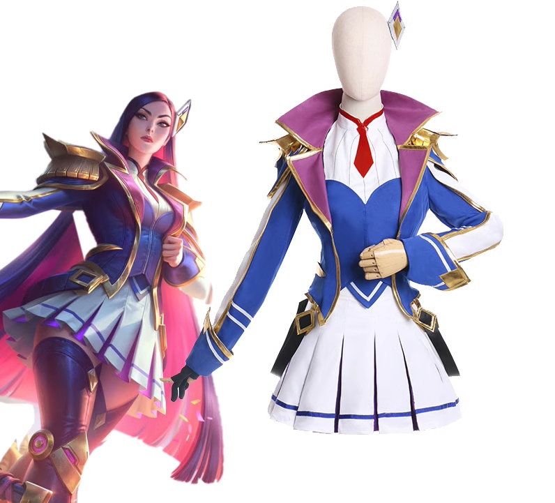 League of Legend LOL New Skin Battle Academia Caitlyn Cosplay Costume