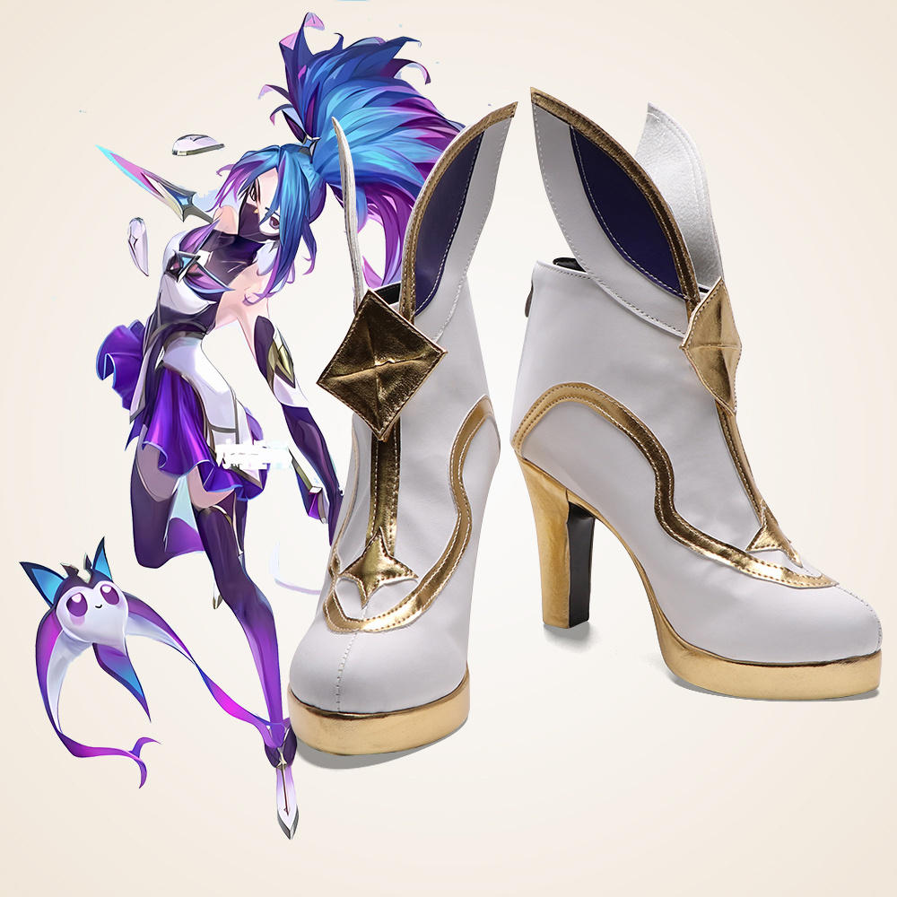 League of Legends LOL Akali White Cosplay Shoes