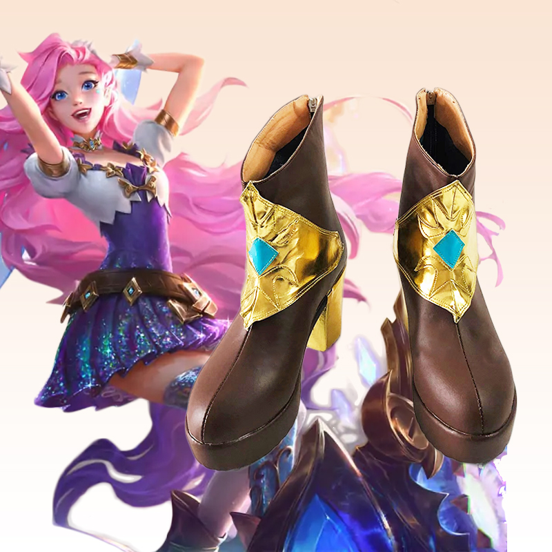  Game LOL League of Legends Singer Seraphine Cosplay Shoes Boots