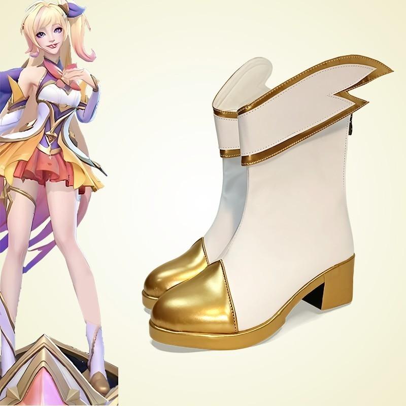 League of Legends Wild Rift LOL Star Guardian Seraphine White Cosplay Shoes Boots
