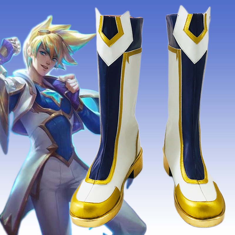 Ezreal Cosplay Shoes Star Guardian LoL Custom Game Shoes Boots Party Halloween Carnival 