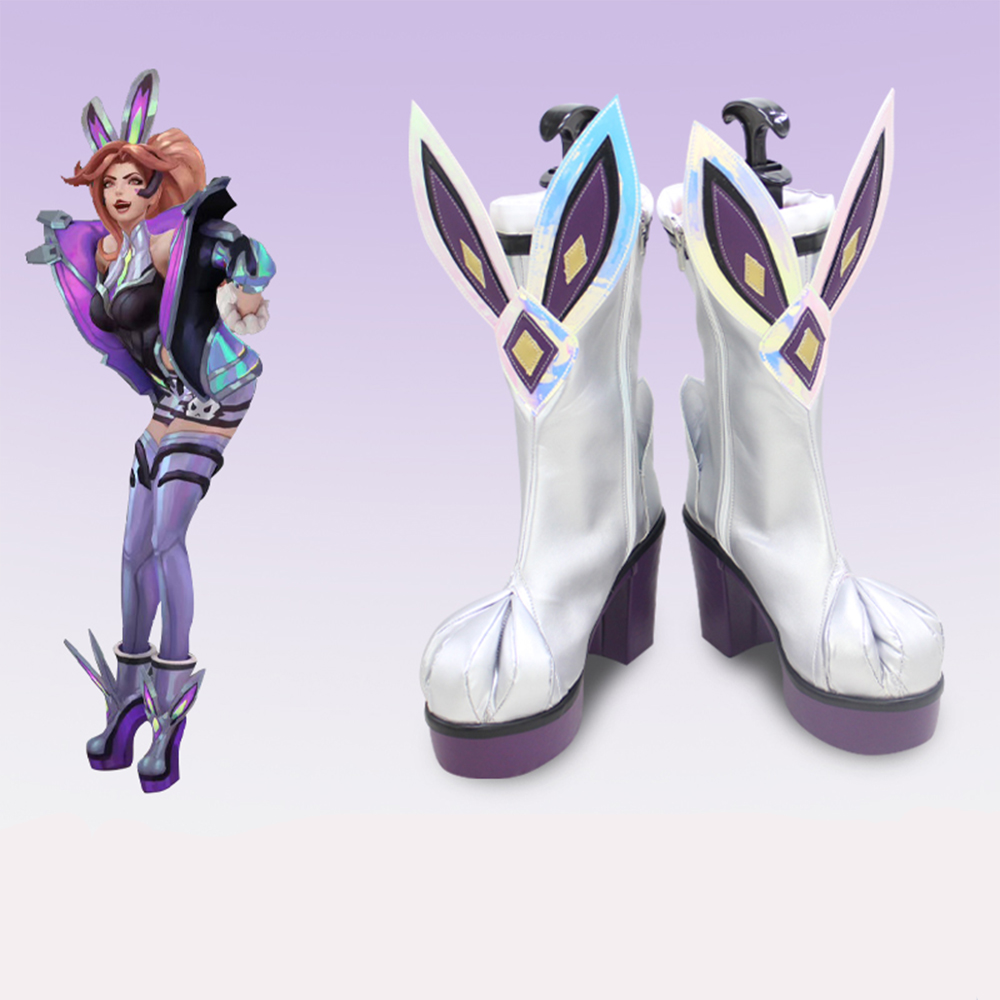 League of Legends LOL Miss Fortune the Bounty Hunter Silver Cosplay Boots