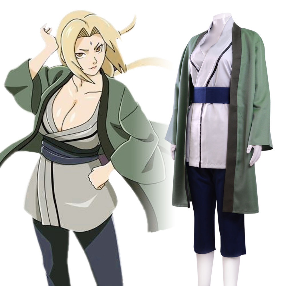 Naruto Anime Cosplay Costume Fifth Hokage Tsunade COS Uniform Suit Set Halloween Party Show Stage Performance Wear