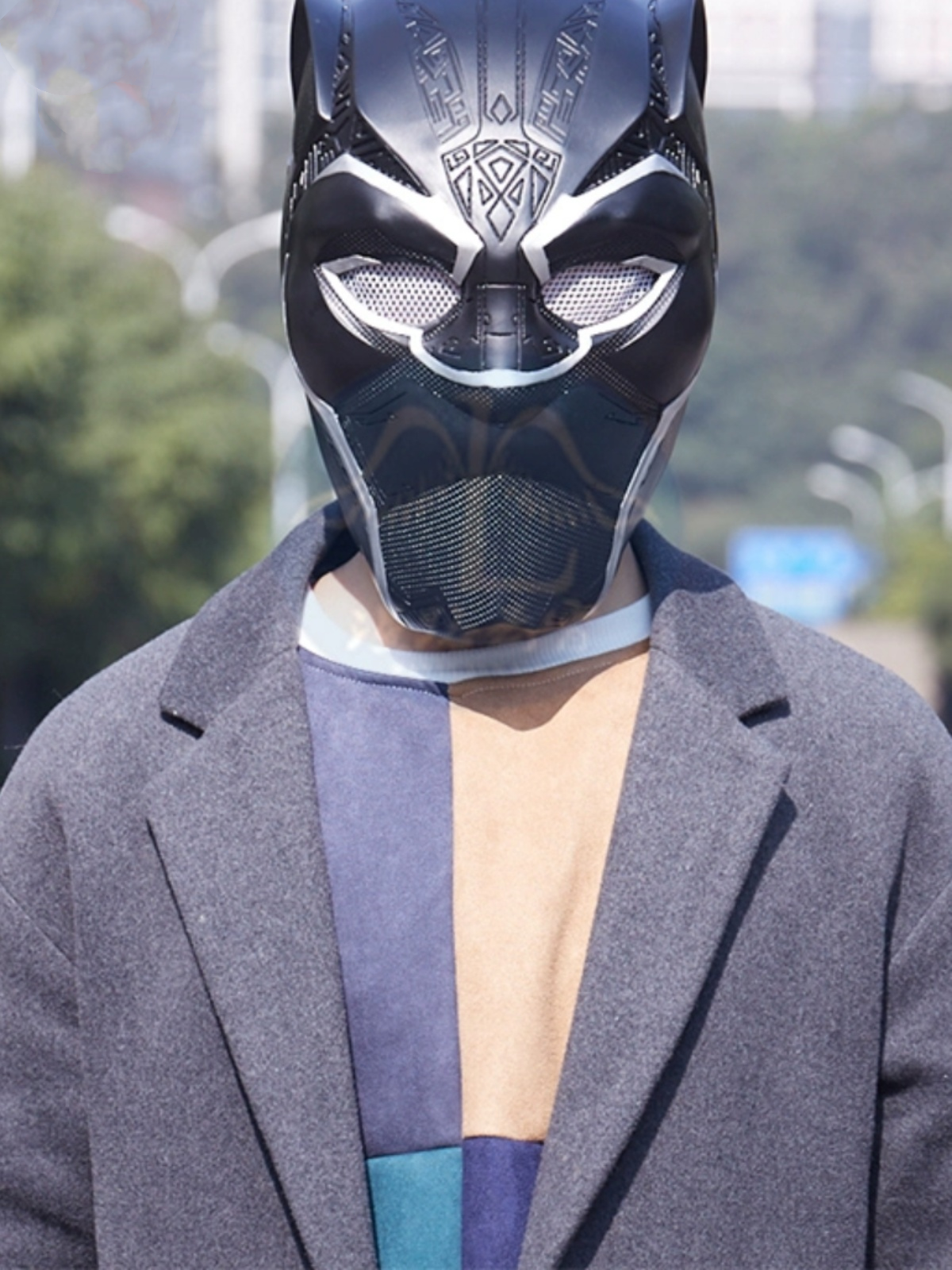 Marvel Black Panther Helmet Costume Parties Props Halloween Cosplay Mask Toy for Birthday Gift 2018 New Movie Type