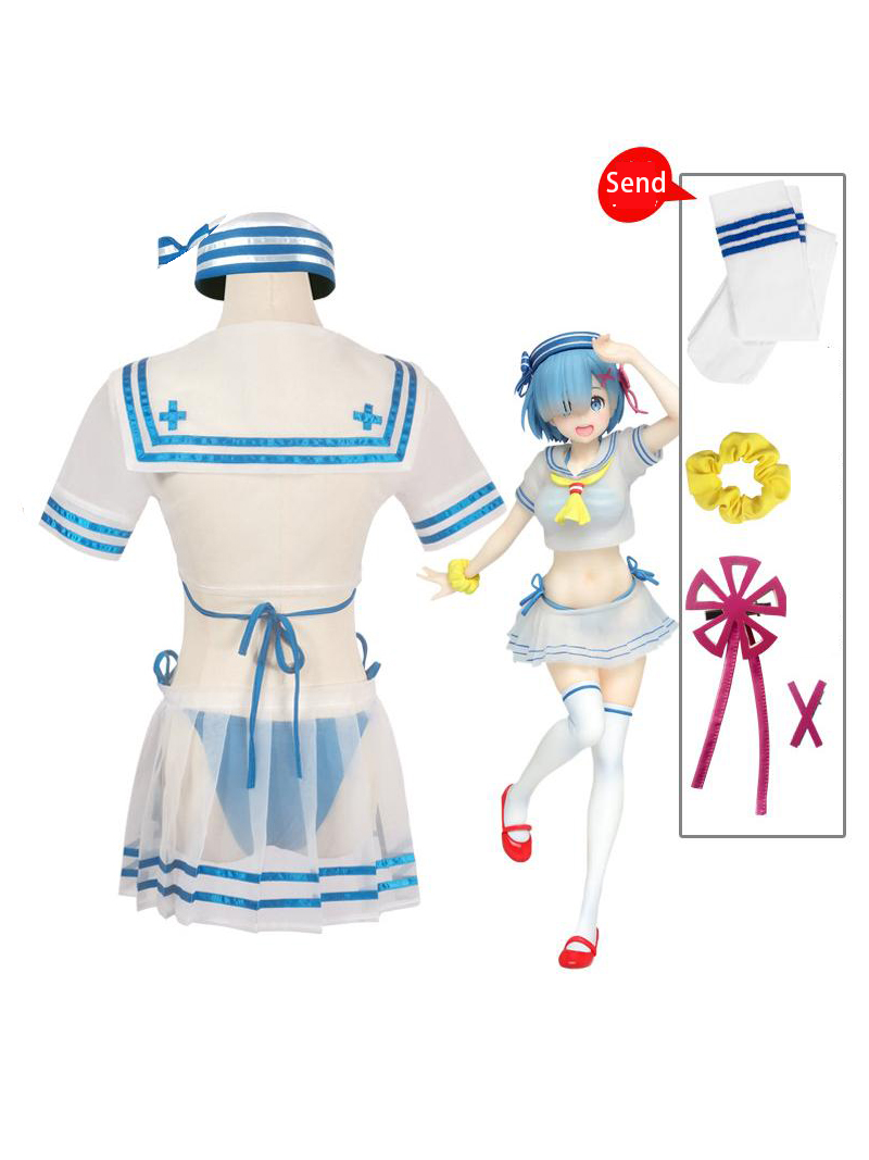 Re: Life In A Different World From Zero Rem swimsuit Cosplay Costume