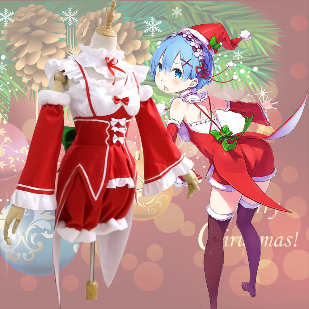 Re: Life In A Different World From Zero Rem Ram Christmas Cosplay Costume