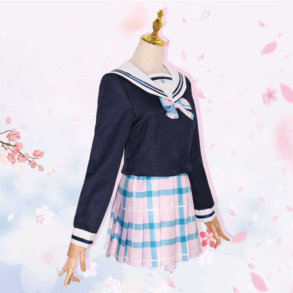 Game The Idolm@Ster Sakuragi Mano Cosplay Costume JK Dress 