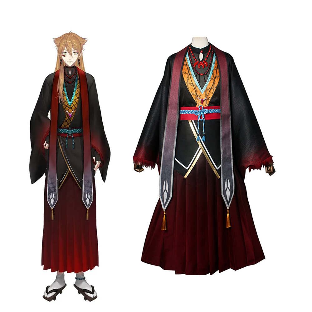 Anime Vtuber Nijisanji Fushimi Gaku Game Suit Gorgeous Handsome Kimino Uniform Cosplay Costume Halloween Party Outfit