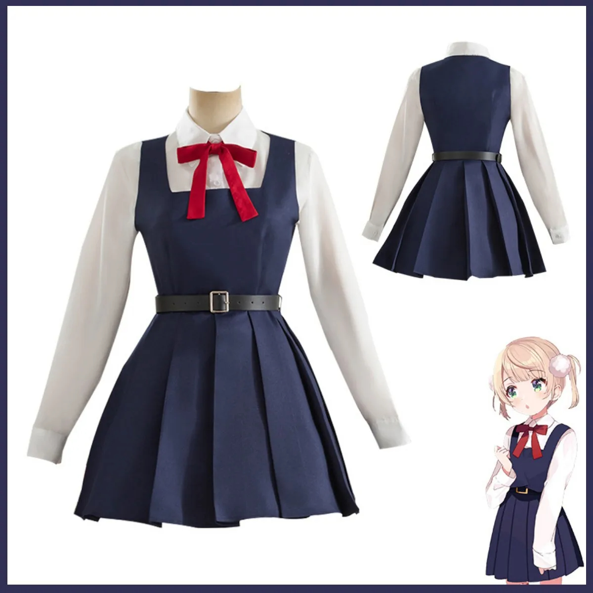 Anime Virtual YouTuber Shigure Ui Cosplay Costume VTuber Wig Japan South Korea JK School Uniforms Woman 