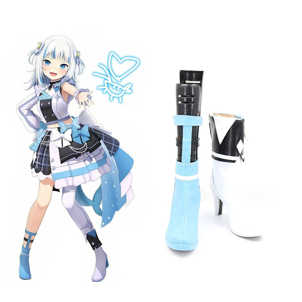 Virtual YouTuber Gawr Gura Cosplay Shoes Custom Made Boots