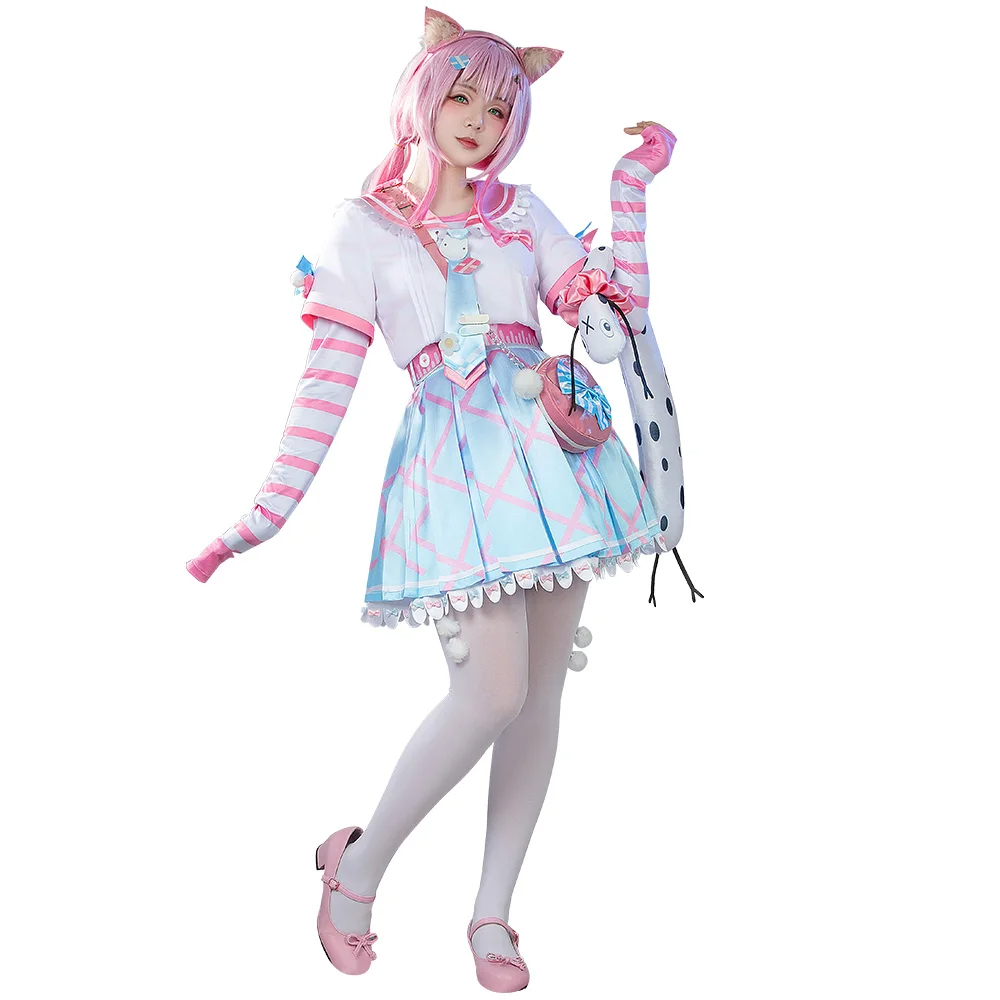 Virtual YouTuber/VTuber Yang Nari Carnival Costume Cute Anime Girl Uniform Skirt Halloween Party Suit Not Wig