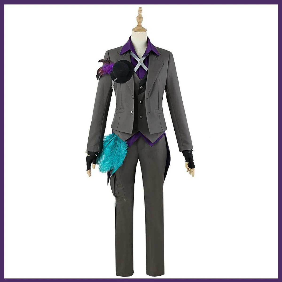 Anime Virtual YouTuber Fuwa Minato Cosplay Costume Uniform Wig Man Woman Halloween Costume