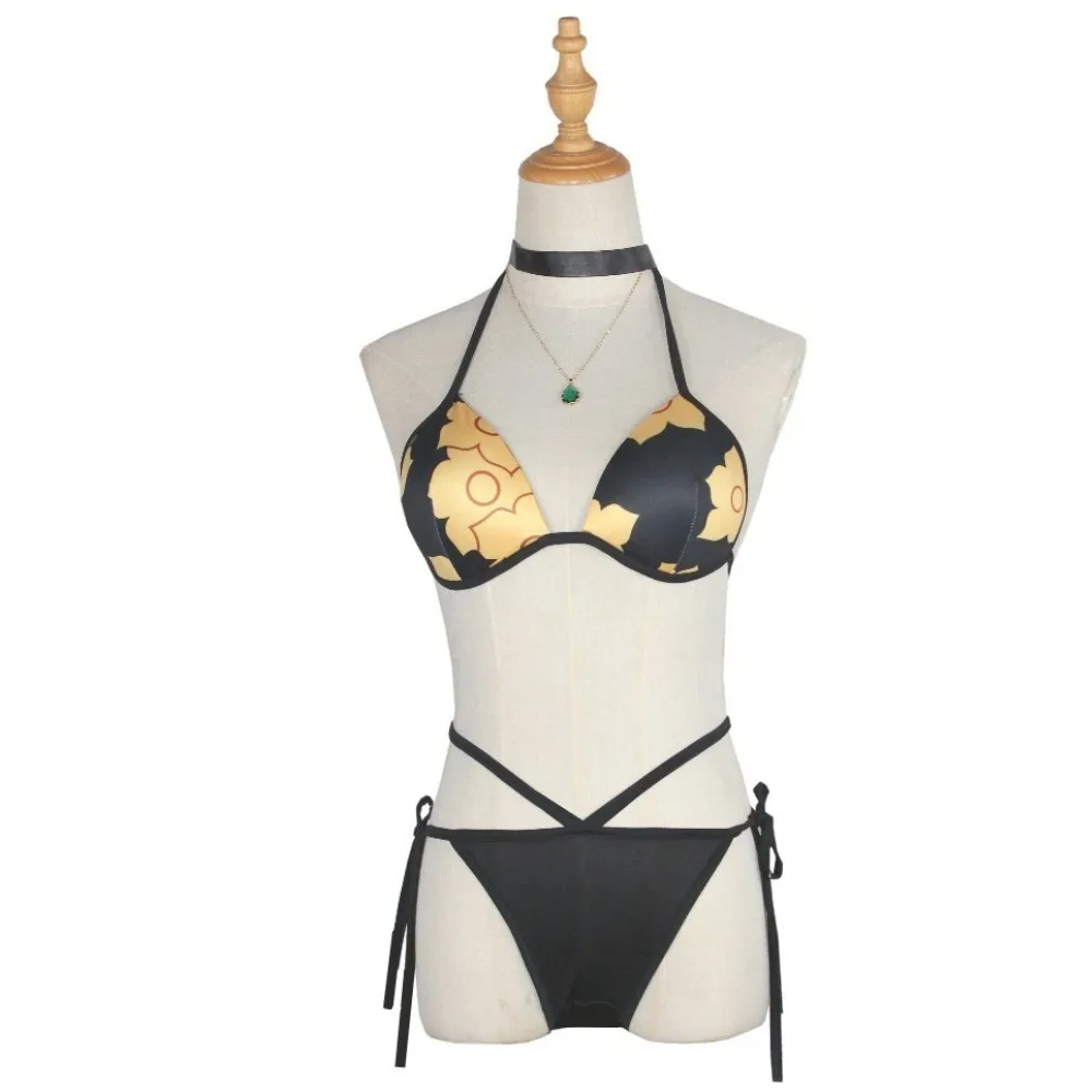 Anime My Dress-Up Darling Cosplay Kitagawa Marin Swimsuit Sexy Neck Bikini Set Summer Beach Party
