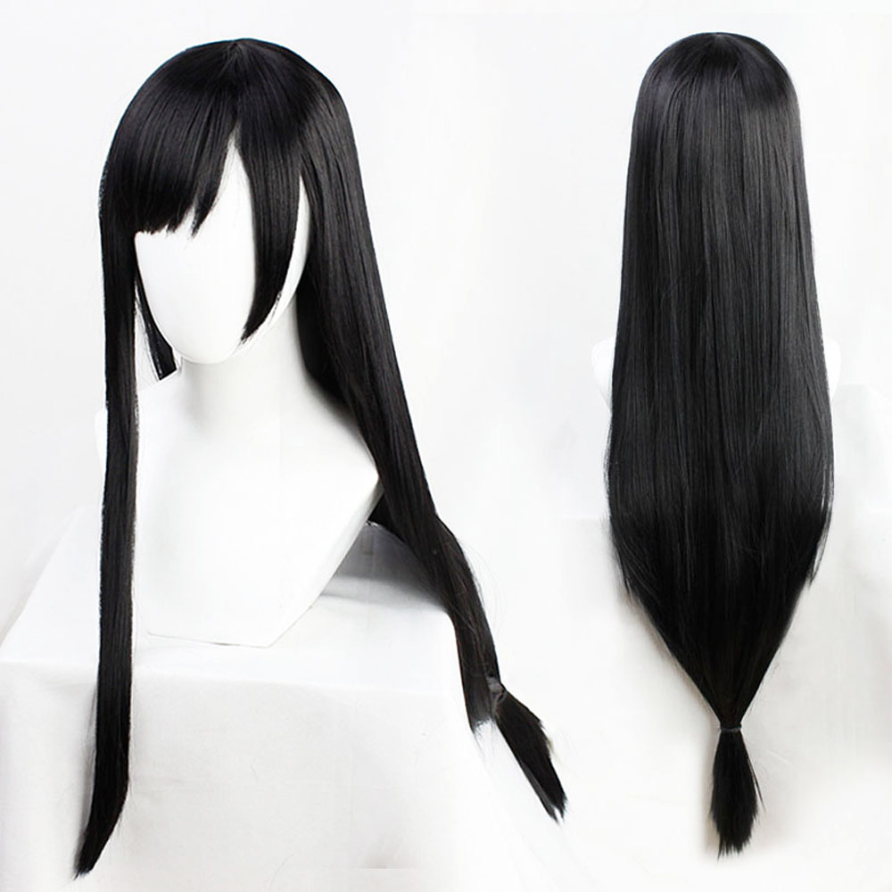 Final Fantasy VII Remake Tifa Lockhart Cosplay Wig Black And Brown Length: 90cm