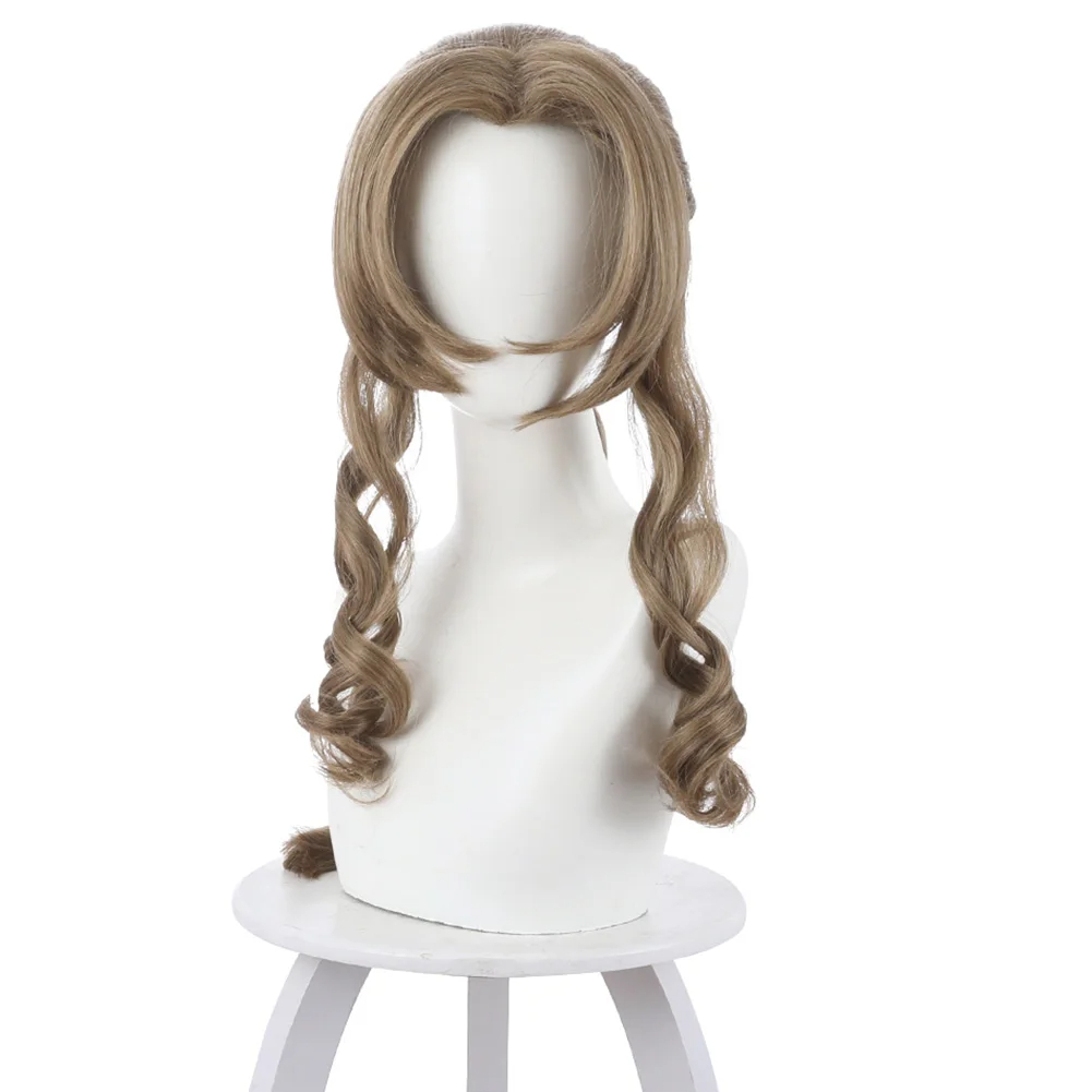 Final Fantasy VII Aerith Gainsborough Cosplay Costume Wig Game Fantasy Women Dress Carnival Clothing