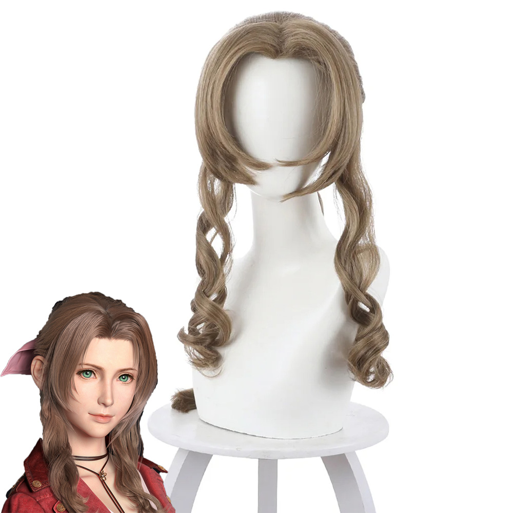 Game Final Fantasy VII  Aerith Cosplay Wig 
