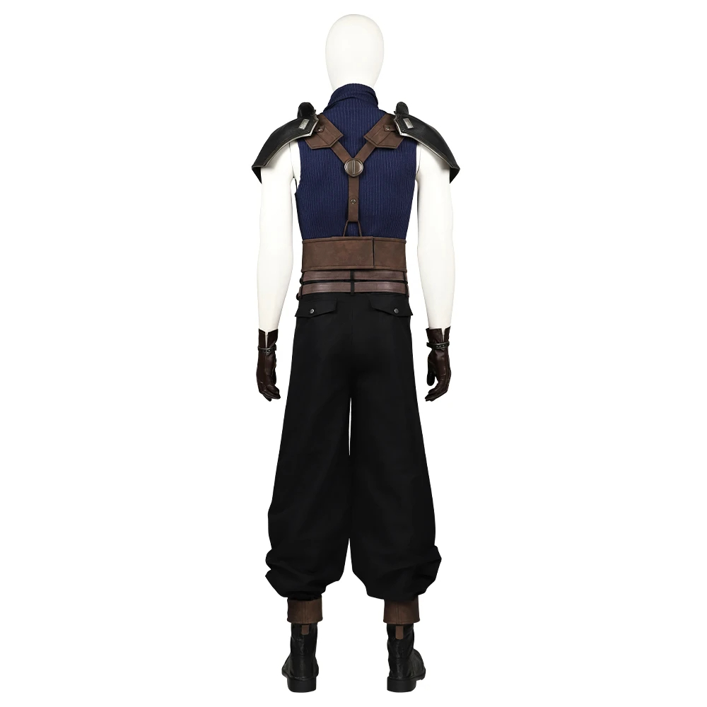 Game Final Fantasy VII Cosplay Zack Fair Costume Men's Top Pants With Accessory Suit Shoes