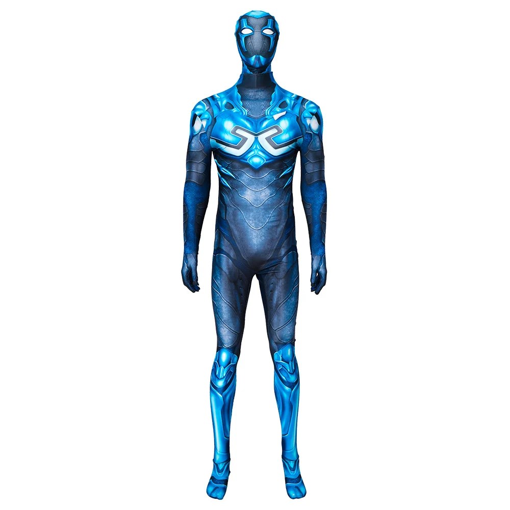 Men's Blue Beetle Costume Anime Costume Superhero Roleplay Fantasy Monkey Mask Role Playing Game Fashion Costume New DC Movie