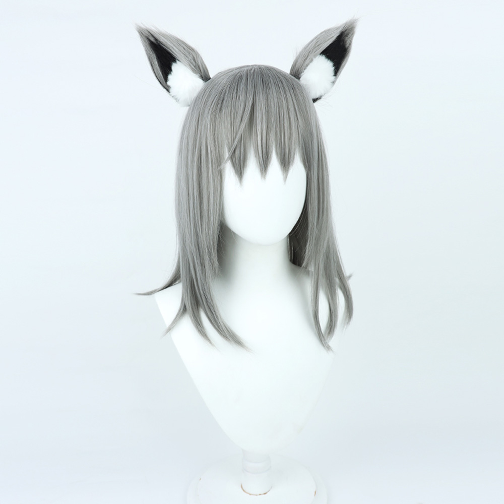 Game Blue Archive Sunaokami Shiroko Cosplay Wig Length 45cm LN