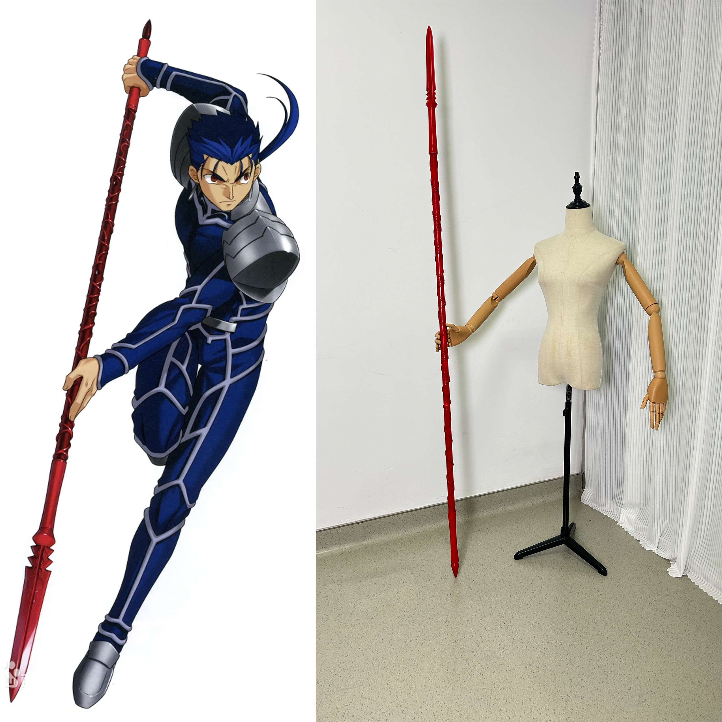 Game Fate/stay night Lancer Cosplay Props weapon  Length 2m/78.74inch