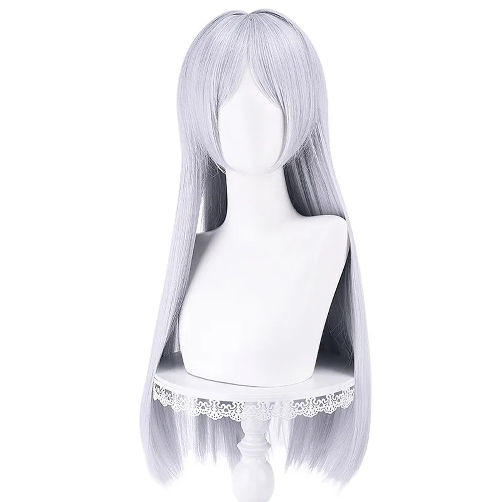 Anime Frieren: Beyond Journey's End Cos Frieren  Cosplay Wig Silver Long Straight Hair 70cm Stage Play Accessories