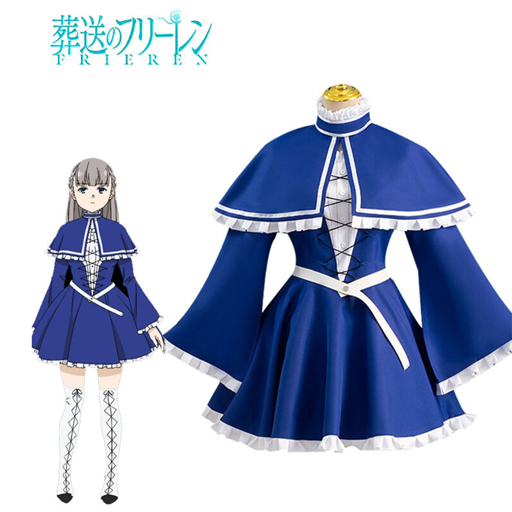 Frieren Beyond Journey's End Anime Costume, Lawine Kanne Cosplay Costume, Dress, Cape, School Uniform, Tights, Third Class Wizard Shorts
