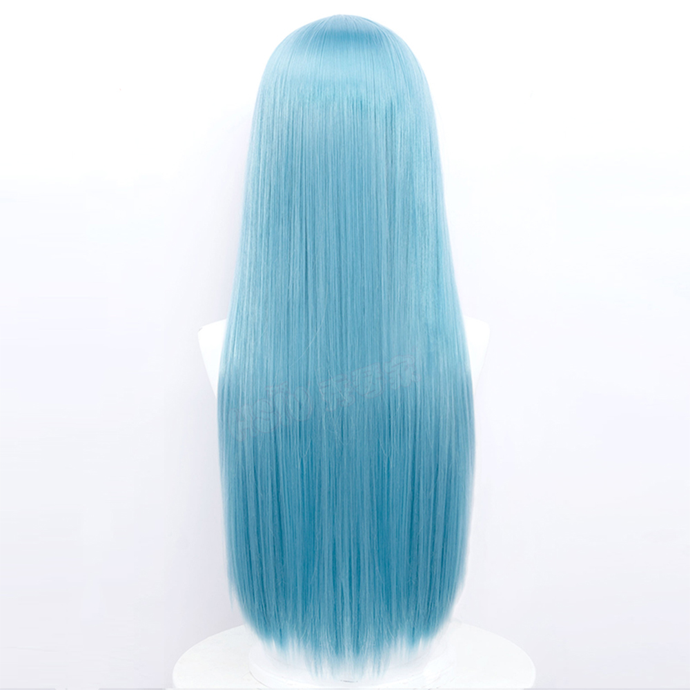 【Ready for ship】Anime Jujutsu Kaisen Cosplay Wig Blue Long Straight Heat Resistant Synthetic 