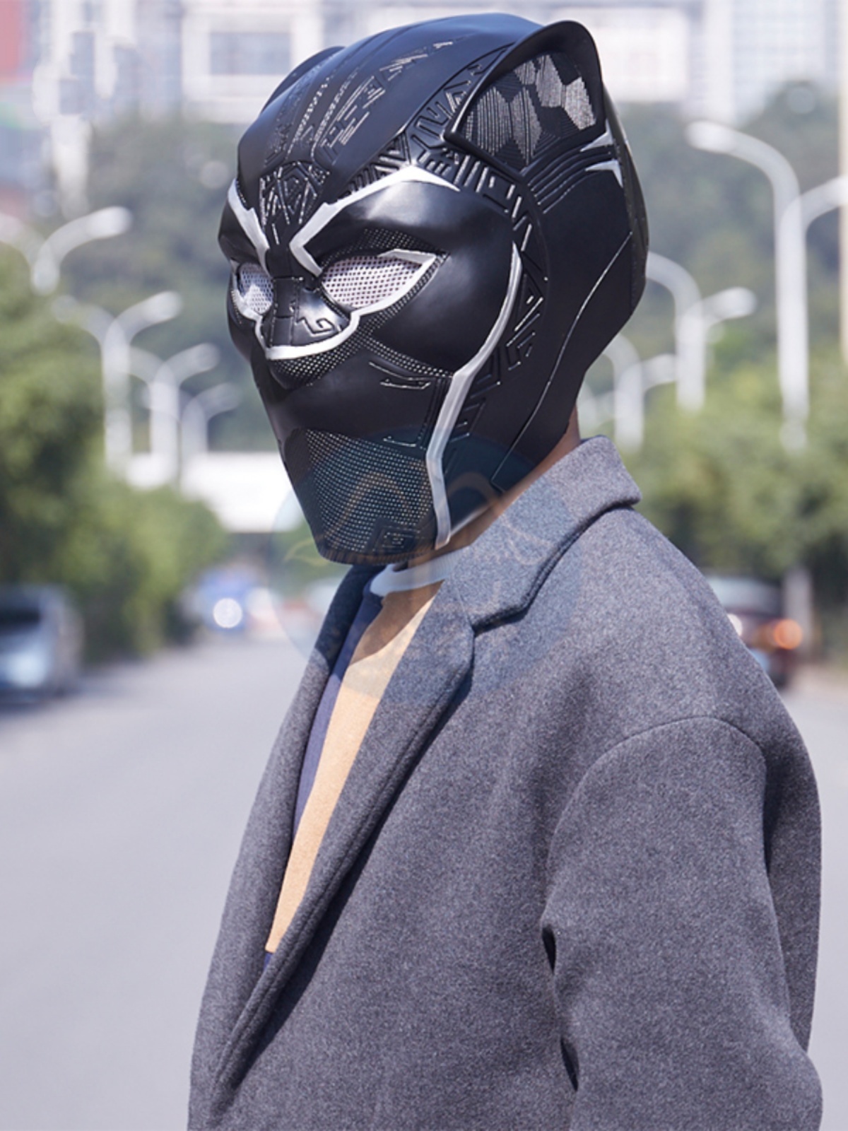 Marvel Black Panther Helmet Costume Parties Props Halloween Cosplay Mask Toy for Birthday Gift 2018 New Movie Type