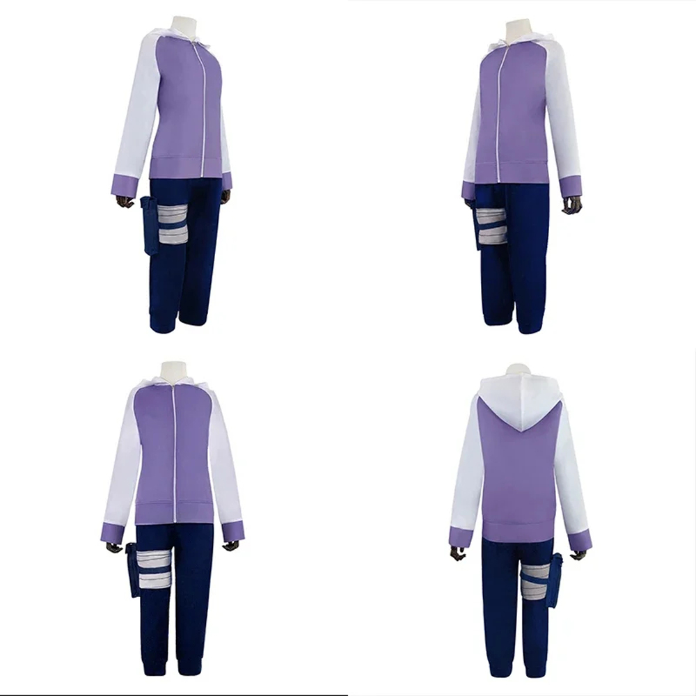 Anime Naruto Cosplay Hyuga Hinata Cosplay Costumes Jacket Pants Wig Halloween Party For Cos