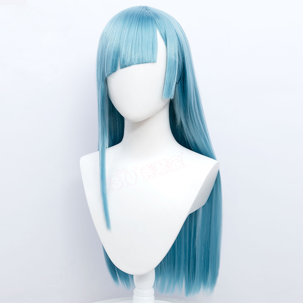 【Ready for ship】Anime Jujutsu Kaisen Cosplay Wig Blue Long Straight Heat Resistant Synthetic 