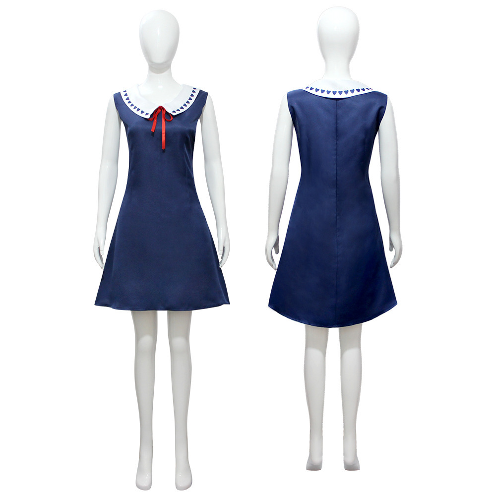 【Ready for ship】Anime Jujutsu Kaim mense Orimoto Rika Cosplay Costume,Beautiful Blue,Black Dress 