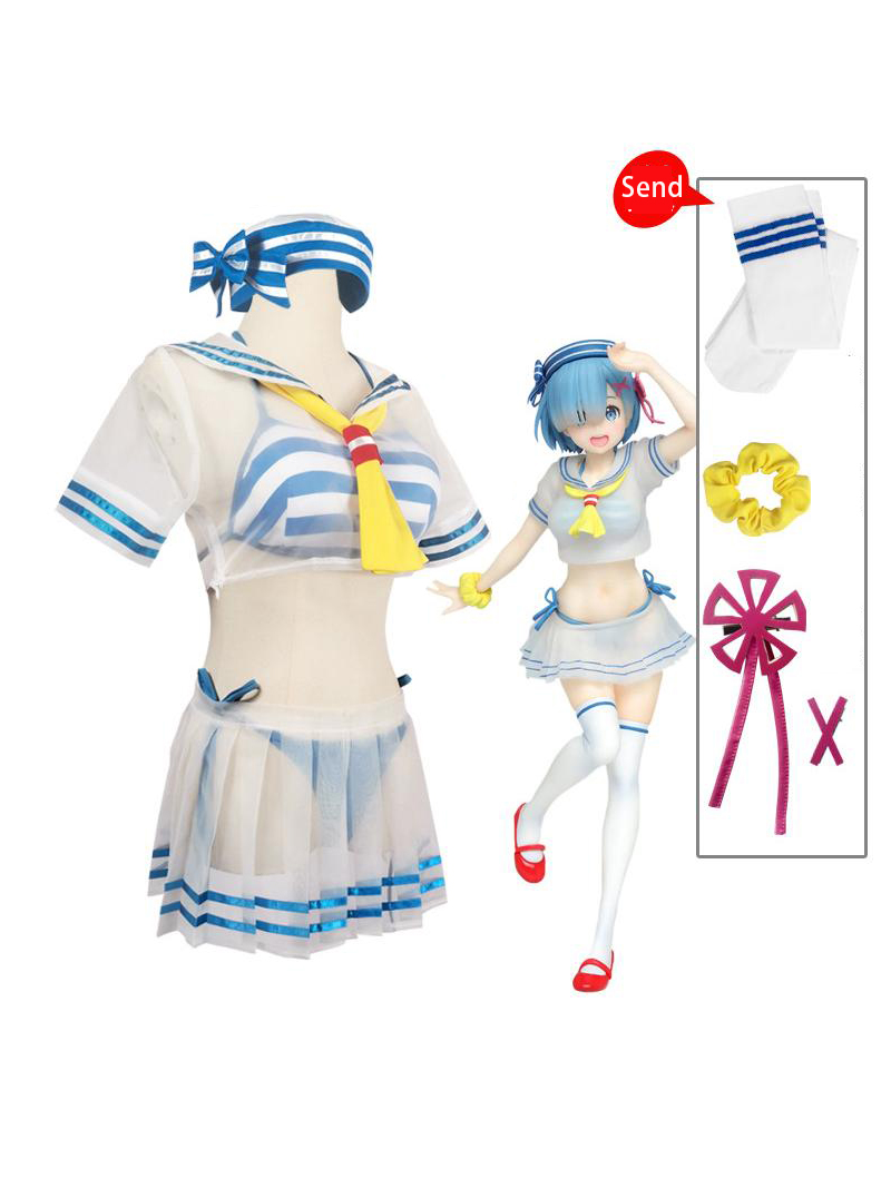 Re: Life In A Different World From Zero Rem swimsuit Cosplay Costume