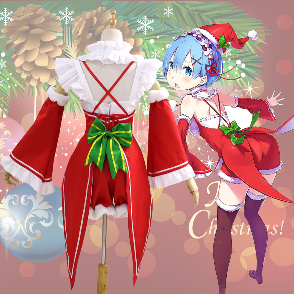 Re: Life In A Different World From Zero Rem Ram Christmas Cosplay Costume