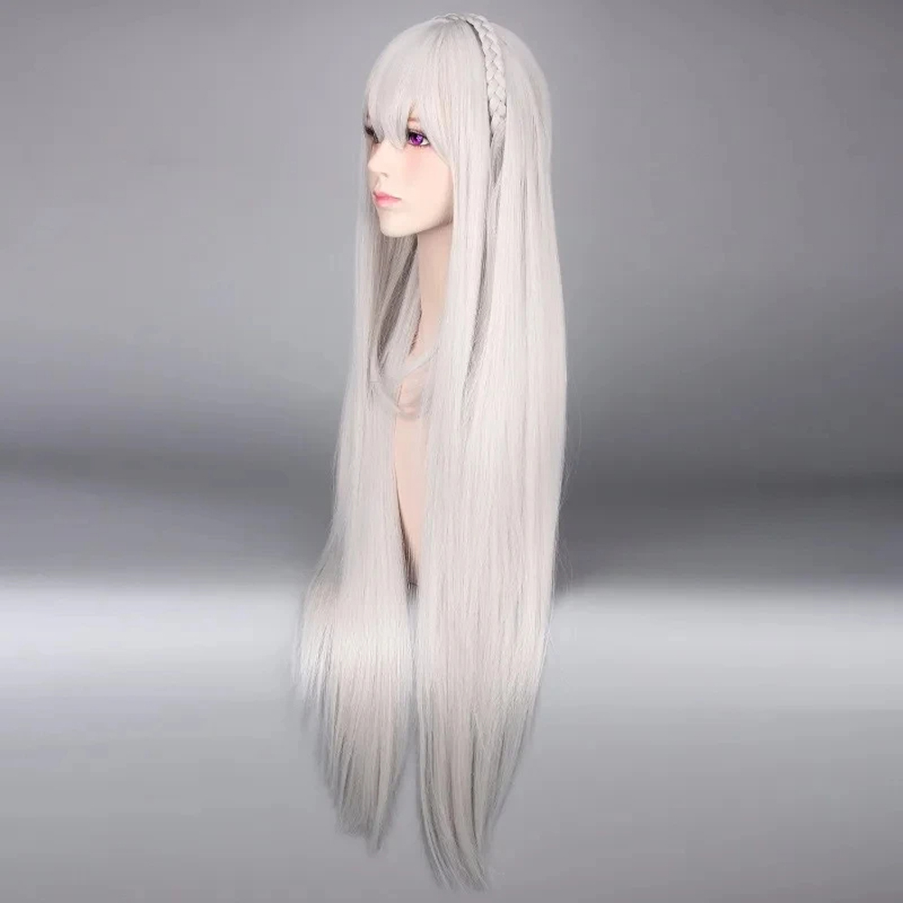 Anime Re: Life In A Different World From Zero Emilia Gray Cosplay Wig 